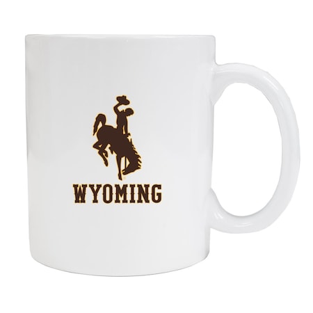 R & R Imports MUG2-C-WY19 W Wyoming Cowboys White Ceramic Coffee Mug - Pack Of 2